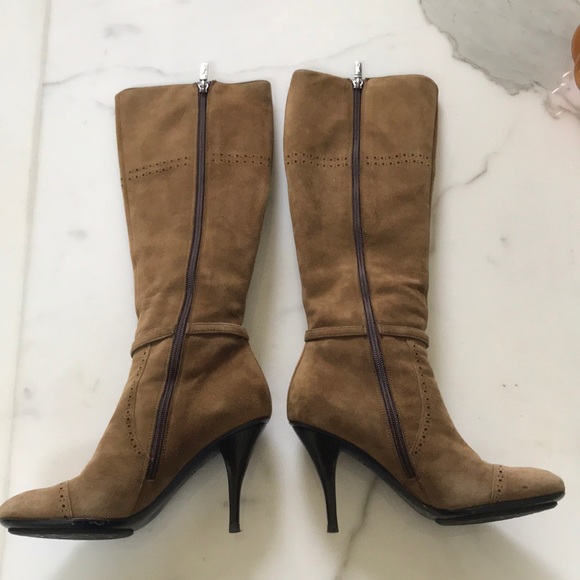 🛍Italy Alberto Guardiani 36.5 Camel Suede Boots - Picture 5 of 8